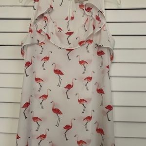 Ann Taylor Loft sleeveless shirt with ruffles